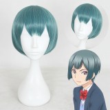 30cm Short Green Mixed Watashi ga Motete Dousunda Shima Nishina Wig Synthetic Anime Cosplay Wigs CS-321B