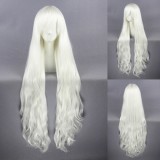 100cm Long Curly Wig White Synthetic Hair Wig Anime Cosplay Wigs CS-210A