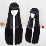 90cm Long Straight Dark Purple Game of Onmyoji Wig Synthetic Party Hair Anime Cosplay Wig CS-315C