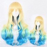 80cm Long Wave Color Mixed Kobayashi Maid Dragon Lucoa Wig Synthetic Anime Cosplay Hair Wig CS-325D