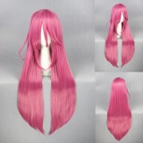 100cm Long Straight Rose Red No Game No Life Gabriel Wig Synthetic Anime Cosplay Wig CS-185D