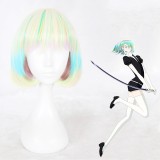 35cm Short Color Mixed Curly Land of the Lustrous Diamond Wigs Synthetic Anime Cosplay Wig CS-352D