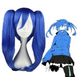 45cm Medium Long Blue Kagerou Project Enomoto Takane Wig Synthetic Anime Cosplay Wigs+2Ponytails CS-167C