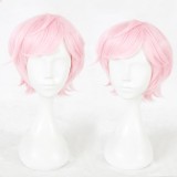 35cm Short Pink A3 Sakisaka Muku Wig Synthetic Party Hair Wig Anime Cosplay Wigs CS-336G