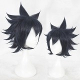 35cm Short Dark Blue AOTU World Lei Shi Wig Synthetic Anime Hair Cosplay Costume Wigs CS-348E