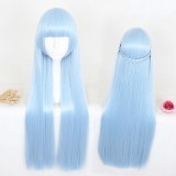 90cm Long Straight Ice Blue Game of Onmyoji Wig Synthetic Party Hair Anime Cosplay Wig CS-315B