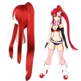 100cm Long Straight Red Pandora Hearts Sharon Wig Synthetic Anime Cosplay Wig+1Ponytail CS-171A