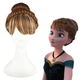 30cm Short Brown&White Mixed Frozen Anna Wig Synthetic Hair Cosplay Wig CS-179B