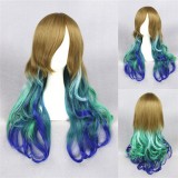 65cm Long Wave  Color Mixed Wigs Synthetic Anime Hair Cosplay Lolita Wig CS-147A