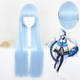 90cm Long Straight Ice Blue Game of Onmyoji Wig Synthetic Party Hair Anime Cosplay Wig CS-315B