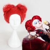30cm Short Red Alice in Wonderland 2 Red Queen Wig Synthetic Anime Cosplay Hair Wigs CS-318A