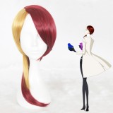 40cm Medium Long Dark Red&Blonde Mixed Land of the Lustrous Rutile Wigs Synthetic Anime Cosplay Wig CS-352C