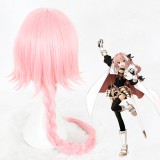 80cm Long Pink Fate/Apocrypha Astolfo Wig Synthetic Heat Resistant Anime Cosplay Hair Wigs CS-345F