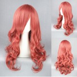 65cm Long Wave Final Fantasy13 Eclair·Farron Wig Pink Mixed Synthetic Anime Cosplay Wig CS-173A