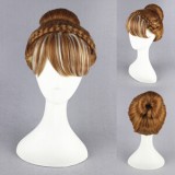 30cm Short Brown&White Mixed Frozen Anna Wig Synthetic Hair Cosplay Wig CS-179B