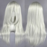 65cm Long Straight Bakuman Wig Silver White Synthetic Anime Cosplay Hair Wigs CS-162E