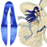 100cm Long Straight Blue Lucky Star Izumi Konata Wig Synthetic Anime Cosplay Hair Wigs CS-211A