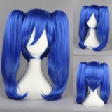 45cm Medium Long Blue Kagerou Project Enomoto Takane Wig Synthetic Anime Cosplay Wigs+2Ponytails CS-167C