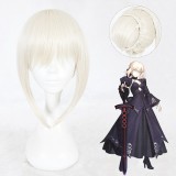 35cm Short Light Beige Fate Stay Night/Zero Saber Wig Synthetic Anime Cosplay Wig CS-353A