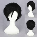 30cm Short Black Haikyuu!! Kuroo Tetsurou Wig Synthetic Anime Cosplay Hair Wig CS-186I