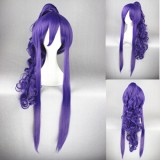 90cm Long Curly Vocaloid Gakupo Wig Synthetic Anime Cosplay Hair Wig+1Ponytail CS-172A