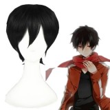 35cm Short Black Kagerou Project Kisaragi Shintaro Wig Synthetic Anime Cosplay Wigs CS-167A
