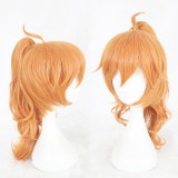 55cm Medium Long Orange Fate/Grand Order Dr.Roman Wig Synthetic Party Hair Anime Cosplay Wigs+1Ponytail CS-345D