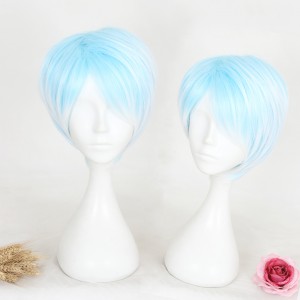 30cm Short Blue Mixed Synthetic Party Hair Wigs Anime Cosplay Lolita Wig CS-313A