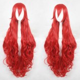 110cm Long Wave Red Land of the Lustrous Padparadscha Wigs Synthetic Anime Cosplay Wig CS-352E