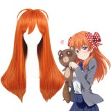 65cm Long Straight Orange Gekkan Shoujo Nozaki-kun Sakura Chiyo Wig Synthetic Anime Cosplay Hair Wigs CS-213A