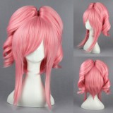 45cm Short Pink Code Geass Anya Alstreim Wig Synthetic Anime Cosplay Wigs+2Ponytails CS-166A