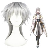 35cm Short Silver Gray Touken Ranbu Online Tsurumarukuninaga Wig Synthetic Anime Cosplay Wigs CS-231M