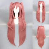 90cm Long Pink Seraph of The End Krul Tepes Wig Synthetic Anime Cosplay Wigs+2Ponytails CS-245E