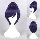 35cm Short Purple Love Live Nozomi Tojo Wig Synthetic Anime Cosplay Hair Wigs+1Ponytail CS-242A