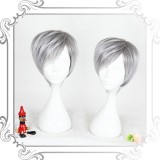 30cm Short Grey Mixed Synthetic Party Hair For Man Anime Cosplay Lolita Wig CS-303A