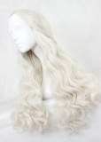 60cm Long Wave Milk White Alice in Wonderland 2 White Queen Wig Synthetic Anime Cosplay Wigs CS-319A