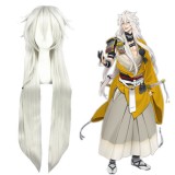 100cm Long Silver White Touken Ranbu Online Kogitsunemaru Wig Synthetic Anime Cosplay Hair Wigs CS-231O