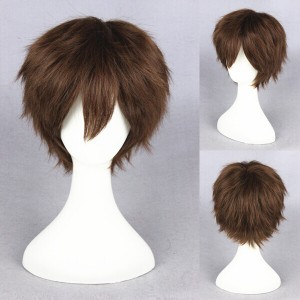 30cm Short Brown Super Master Wigs Synthetic Anime Hair Wig