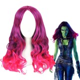 50cm Medium Long Curly Color Mixed Guardians of the Galaxy Gamora Wig Synthetic Anime Cosplay Wig CS-239A
