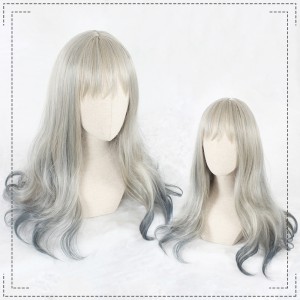 65cm Long Curly Color Mixed Synthetic Party Hair Wigs Heat Resistant Anime Cosplay Lolita Wig CS-802A