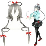 100cm Long Straight Gray Vocaloid Luotianyi Wig Synthetic Anime Party Hair Wig Cosplay Wigs CS-241B