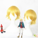 35cm Short Blonde The Animation ShiwaSu Kakeru Wig Synthetic Anime Cosplay Wigs CS-297A