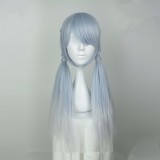 80cm Long Curly Ice Blue Mixed Synthetic Party Hair Wigs Anime Cosplay Lolita Wig CS-287F