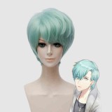 35cm Short Green Mystic Messenger Visitor Wig Synthetic Anime Cosplay Hair Wigs CS-324C