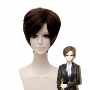 30cm Short Brown Mystic Messenger Jeahee Kang Wig Synthetic Anime Cosplay Hair Wigs CS-324F