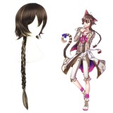 80cm Long Brown The kingdom of Sleeping and 100 princes Cheshire Cat Wig Synthetic Anime Cosplay Wig CS-273B