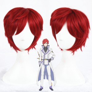 30cm Short Red Life in a Different World From Zero Wigs Synthetic Anime Cosplay Hair Wigs CS-288E