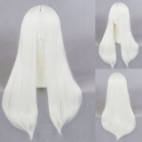 60cm Long Straight White Wig Heat Resistant Synthetic Hair Anime Cosplay Wigs CS-266A