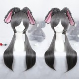 65cm Long Straight Gray Mixed Zootopia Judy Rabbit Wig Synthetic Anime Cosplay Wigs CS-278B