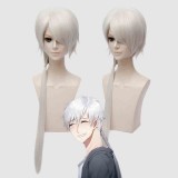 90cm Long Silver White Mystic Messenger Zen Wig Synthetic Anime Cosplay Hair Wigs CS-324E